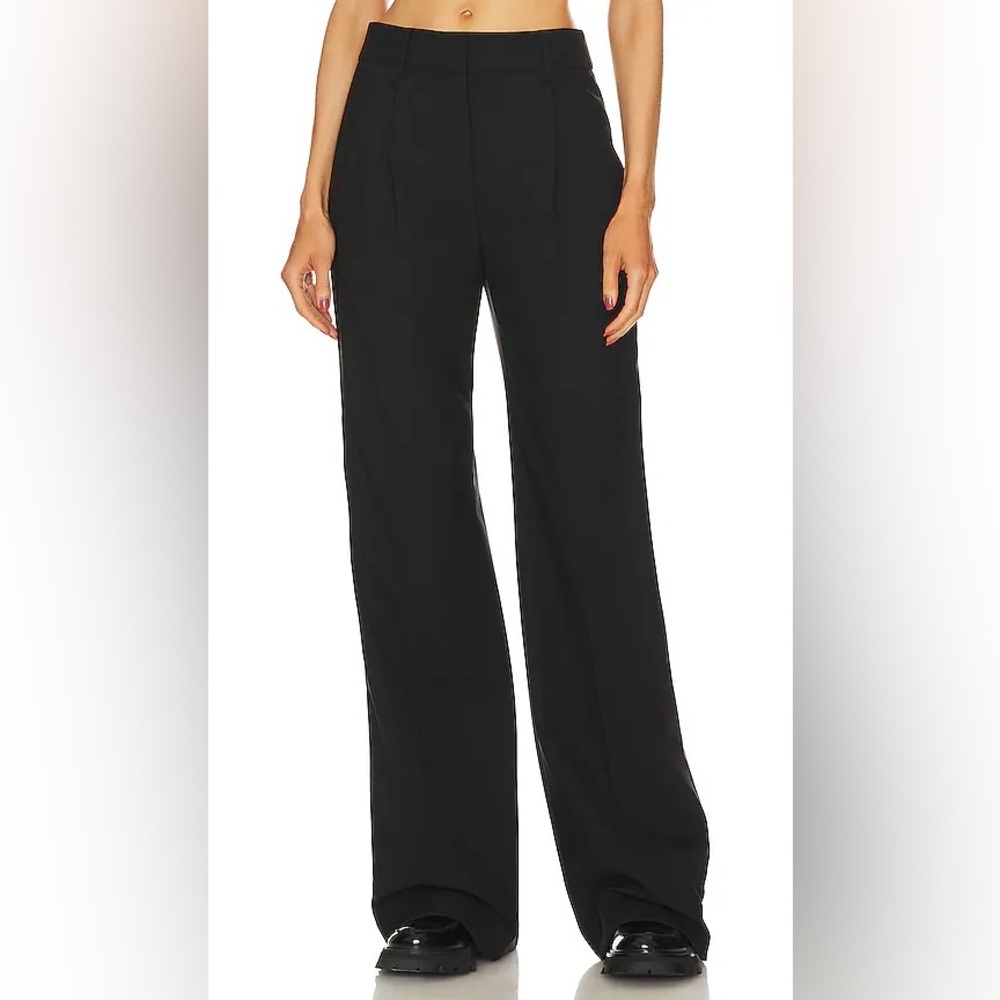 NWOT Veronica Beard Size 8 Ollie High Waist Wide Leg Pants - Black - Picture 2 of 12